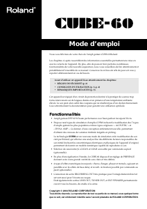 Mode d’emploi Roland CUBE-60 Amplificateur de guitare