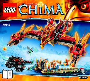 Manual Lego set 70146 Chima Flying phoenix fire temple
