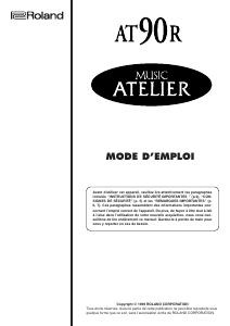 Mode d’emploi Roland AT-90R Atelier Orgue