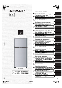 Rokasgrāmata Sharp SJ-PT640RS Ledusskapis ar saldētavu