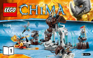 Mode d’emploi Lego set 70226 Chima La forteresse glacée du mammouth.