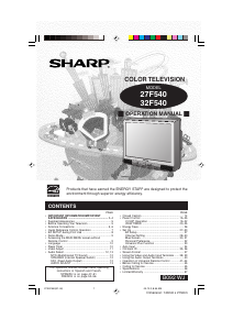 Handleiding Sharp 27F540 Televisie