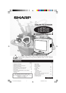 Manual Sharp 13N-M100 Television