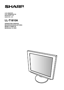 Handleiding Sharp LL-T1810A LCD monitor