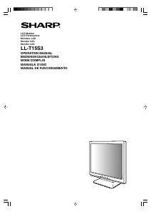 Manual Sharp LL-T15S3 LCD Monitor