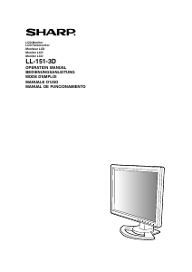 Manuale Sharp LL-151-3D Monitor LCD