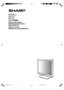 Mode d’emploi Sharp LL-T15A4 Moniteur LCD
