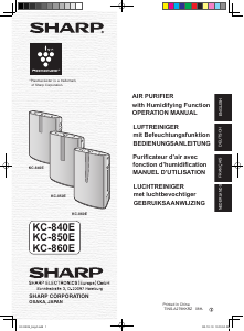 Manual Sharp KC-850E Air Purifier