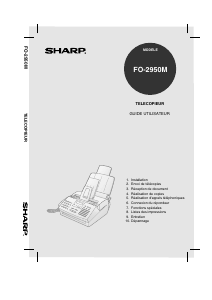 Mode d’emploi Sharp FO-2950M Télécopieur
