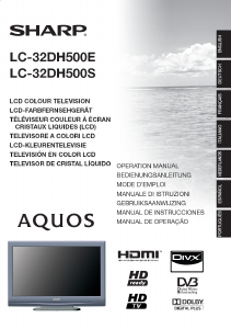 Mode d’emploi Sharp AQUOS LC-32DH500E Téléviseur LCD