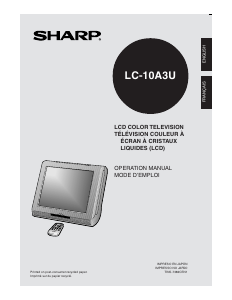 Bruksanvisning Sharp LC-10A3U LCD TV