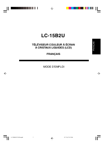 Mode d’emploi Sharp LC-15B2U Téléviseur LCD