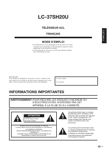 Mode d’emploi Sharp LC-37SH20U Téléviseur LCD