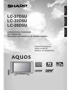 Handleiding Sharp AQUOS LC-32D5U LCD televisie