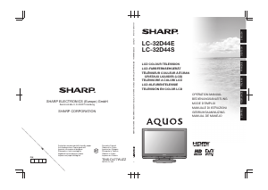 Bruksanvisning Sharp AQUOS LC-32D44S LCD TV