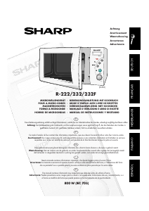Manual de uso Sharp R-232F Microondas