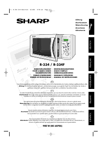 Manual de uso Sharp R-334 Microondas