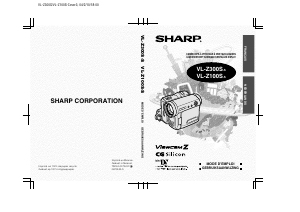 Mode d’emploi Sharp VL-Z300S-S Caméscope