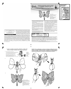 Bruksanvisning Mattel Y6372 Barbie Mariposa Doll