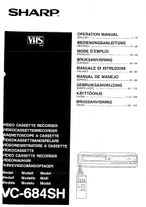 Mode d’emploi Sharp VC-684SH Magnétoscope