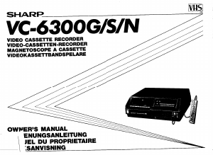 Manual Sharp VC-6300G Video recorder