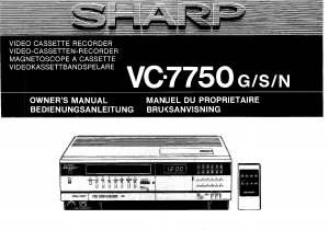 Manual Sharp VC-7750G Video recorder