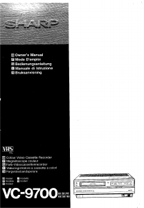 Manual Sharp VC-9700 Video recorder