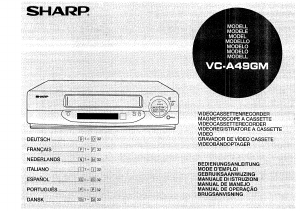Mode d’emploi Sharp VC-A49GM Magnétoscope