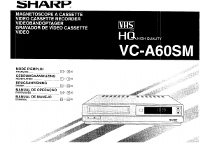Mode d’emploi Sharp VC-A60SM Magnétoscope