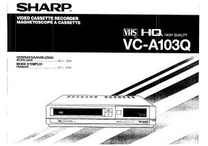 Mode d’emploi Sharp VC-A103Q Magnétoscope