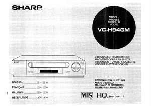 Mode d’emploi Sharp VC-H94GM Magnétoscope