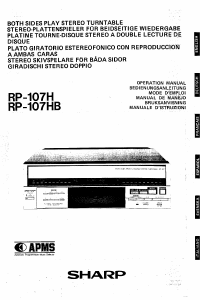 Bruksanvisning Sharp RP-107H Skivspelare