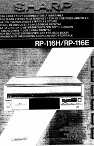 Manuale Sharp RP-116E Giradischi