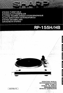 Manuale Sharp RP-155H Giradischi