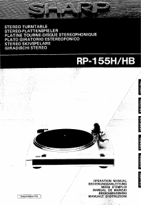 Manuale Sharp RP-155HB Giradischi