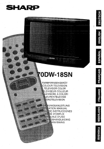 Mode d’emploi Sharp 70DW-18SN Téléviseur