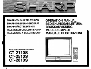 Manual Sharp CT-2110S Television
