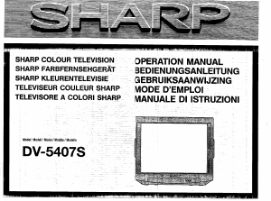 Handleiding Sharp DV-5407S Televisie