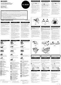 Handleiding Sharp EL-2615H Rekenmachine met telrol