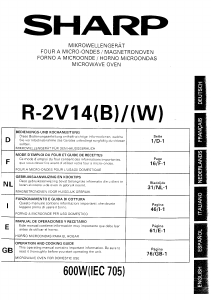 Mode d’emploi Sharp R-2V14B Micro-onde