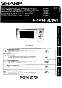 Mode d’emploi Sharp R-4V14W Micro-onde