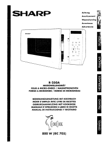 Mode d’emploi Sharp R-250A Micro-onde