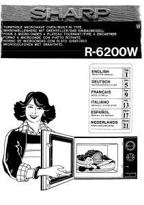 Manual Sharp R-6200W Microwave