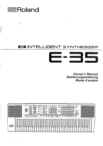 Mode d’emploi Roland E-35 Synthétiseur
