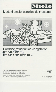 Mode d’emploi Miele KT 3428 SD Réfrigérateur combiné