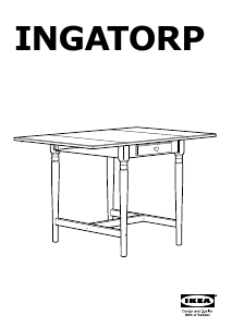 Használati útmutató IKEA INGATORP (78x123) Ebédlőasztal