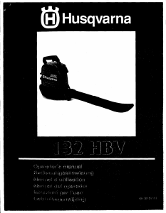 Bruksanvisning Husqvarna 132HBV Lövblåsare