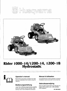 Handleiding Husqvarna Rider 1200-18 Grasmaaier