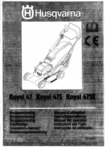 Brugsanvisning Husqvarna Royal 47 Plæneklipper