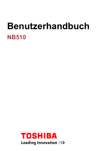 Bedienungsanleitung Toshiba NB510 Notebook